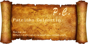 Patrisko Celesztin névjegykártya